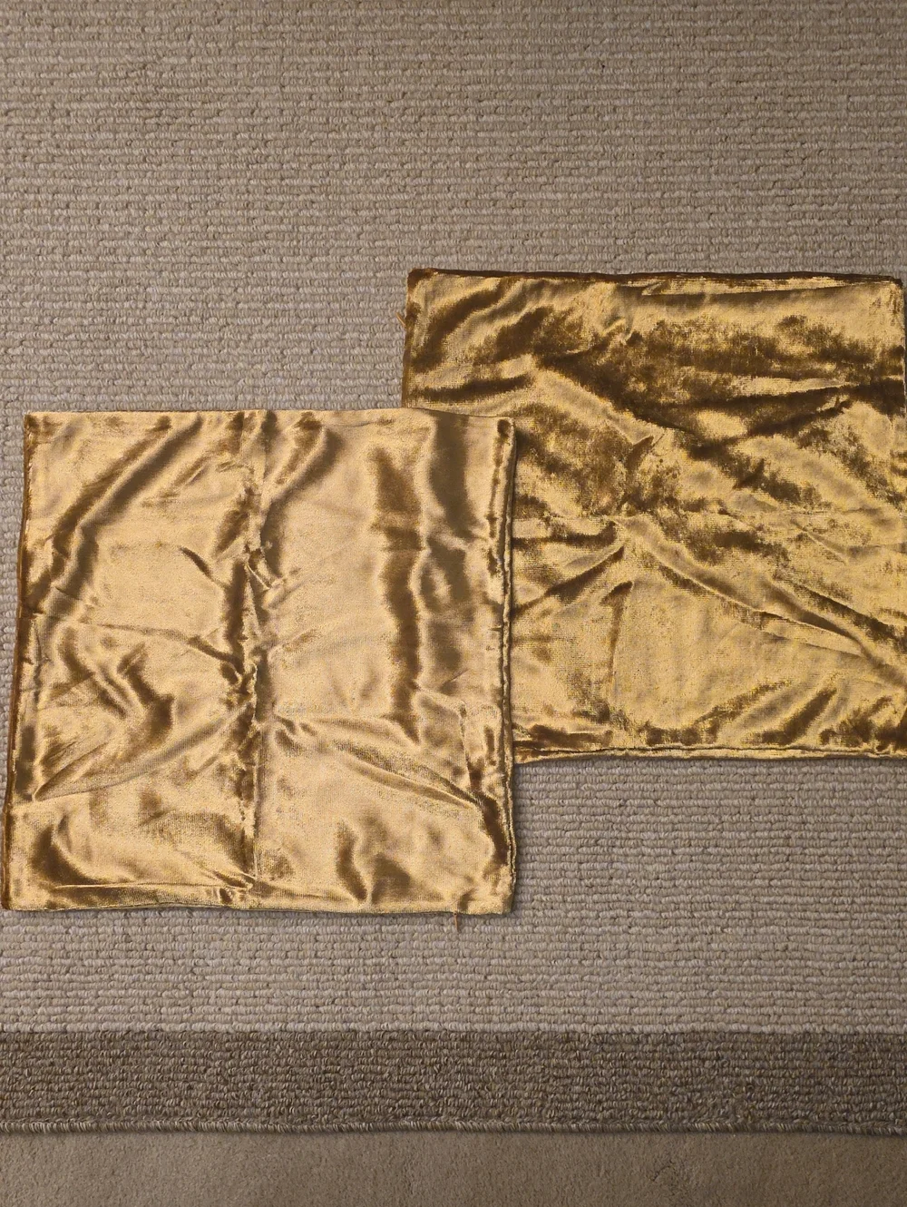 Gold Velvet Pillow Covers - Set of 2